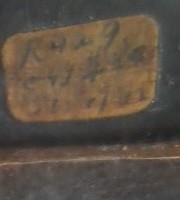 Old sticker on one of the panels