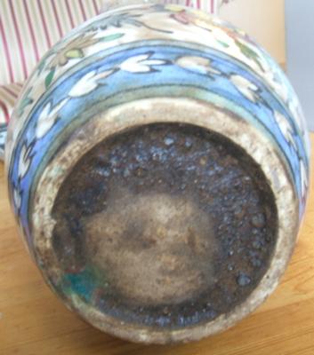 the bottom of the vase