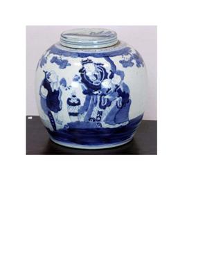 Blue and White Chinese Porcelain Ginger Jar 