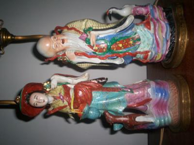 Chinese Porcelain Figurines Lamps, Chinese Figurine Lamps