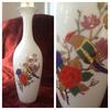 bird and floral vase