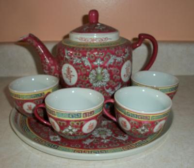Tea set group photo